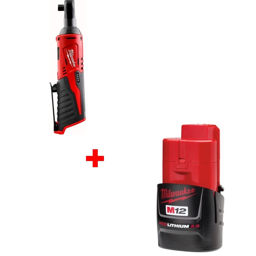 Milwaukee 2457-20 M12 3/8" Ratchet w/ 48-11-2420 Battery Pack