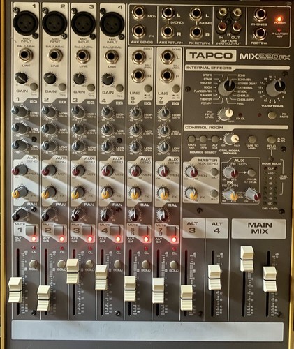 Tapco Mix 220FX Compact Mixer For DJing Control Effect Board