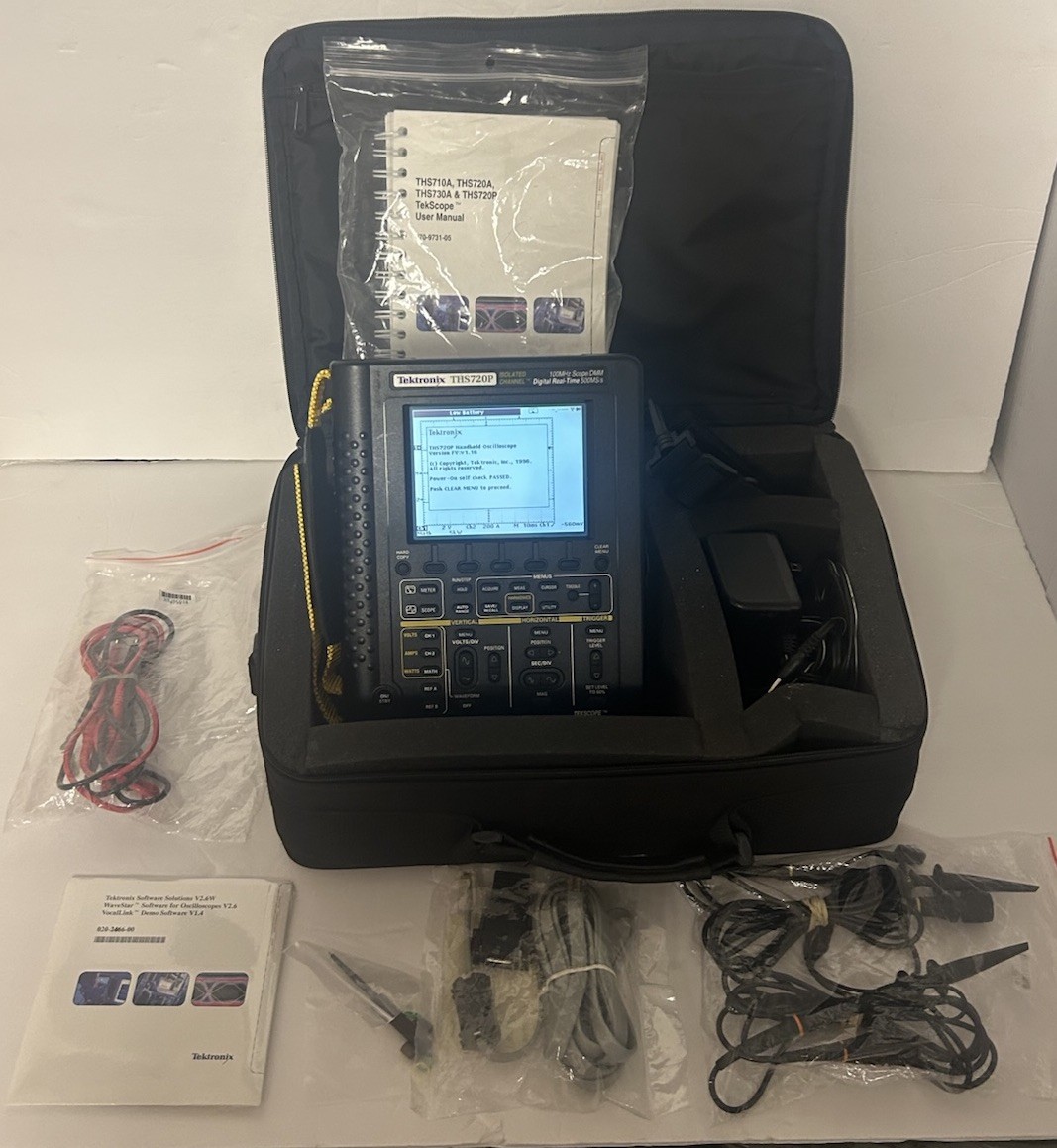 Tektronix THS720P Oscilloscope D.handheld device,100MHz,R-TSR 500 MS/s-Excellent