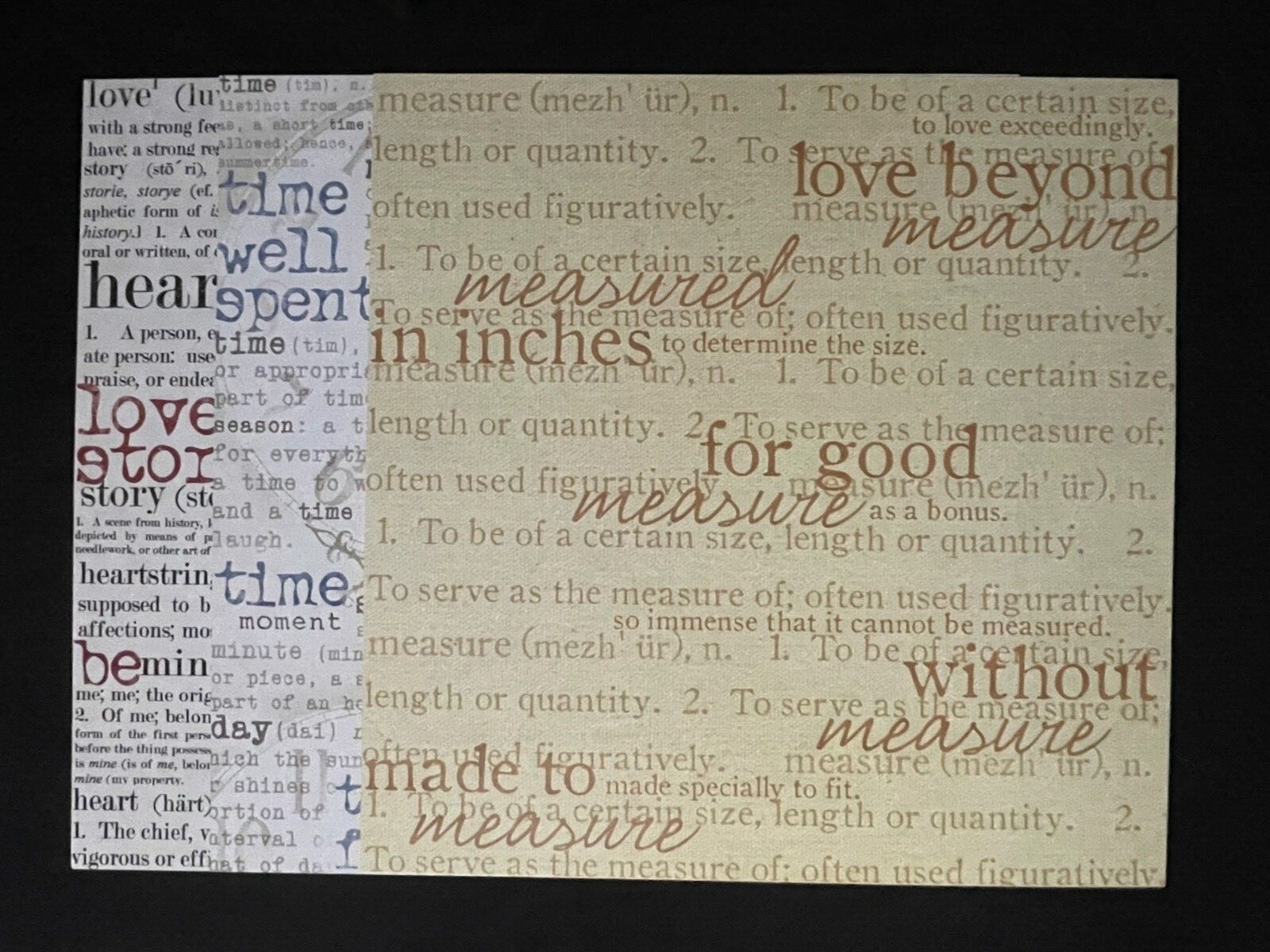 CAROLEE'S CREATIONS "WORDS" 12X12 SINGLE-SIDED PAPERS