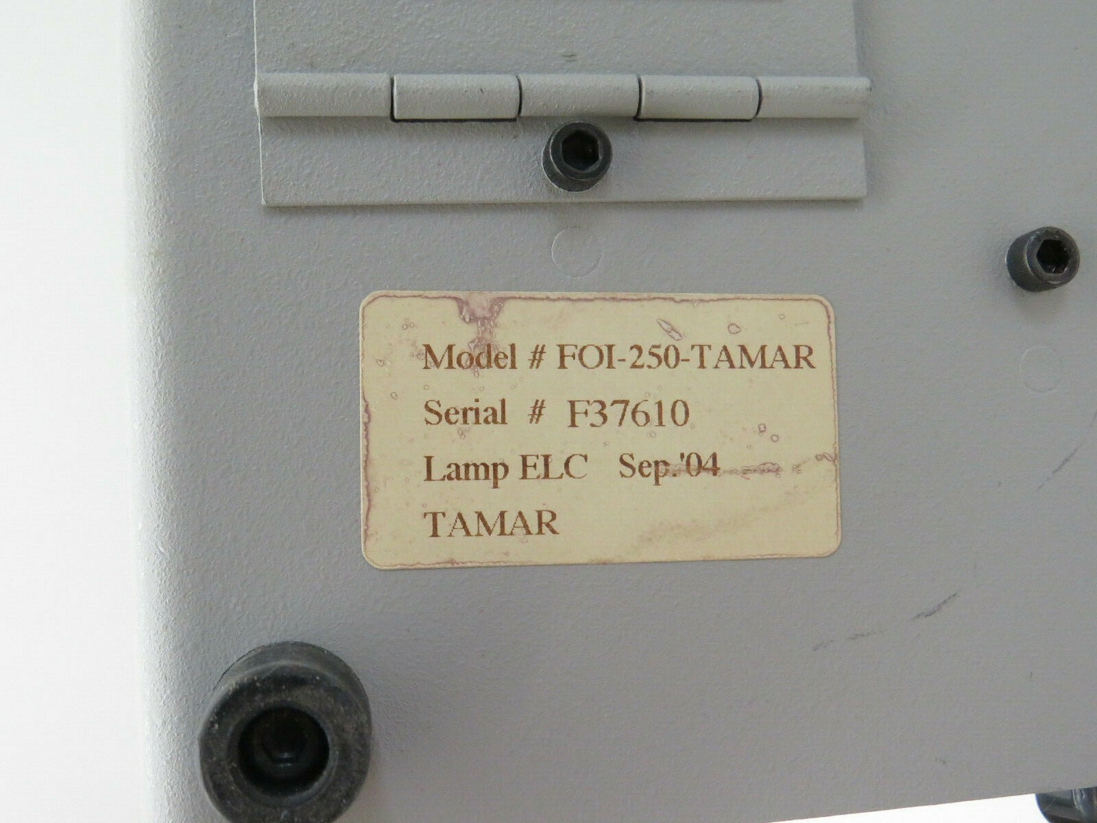 Tamar Technology FOI-250-TAMAR Fiber Optic Illuminator Light Source *Needs Bulb*