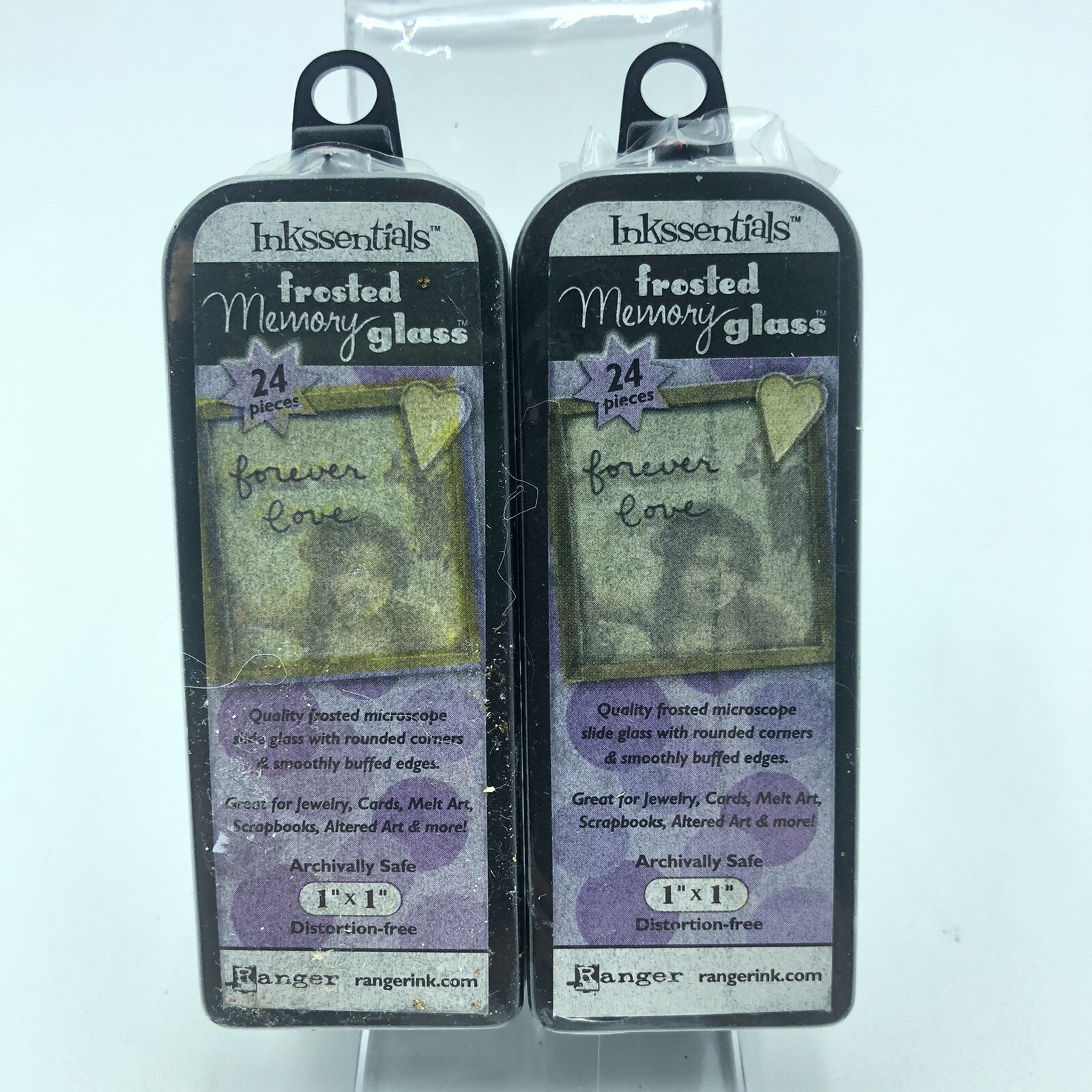 Ranger's Inkssentials Frosted Memory Glass  1” x 1”  24 Pc Each (48 Total)