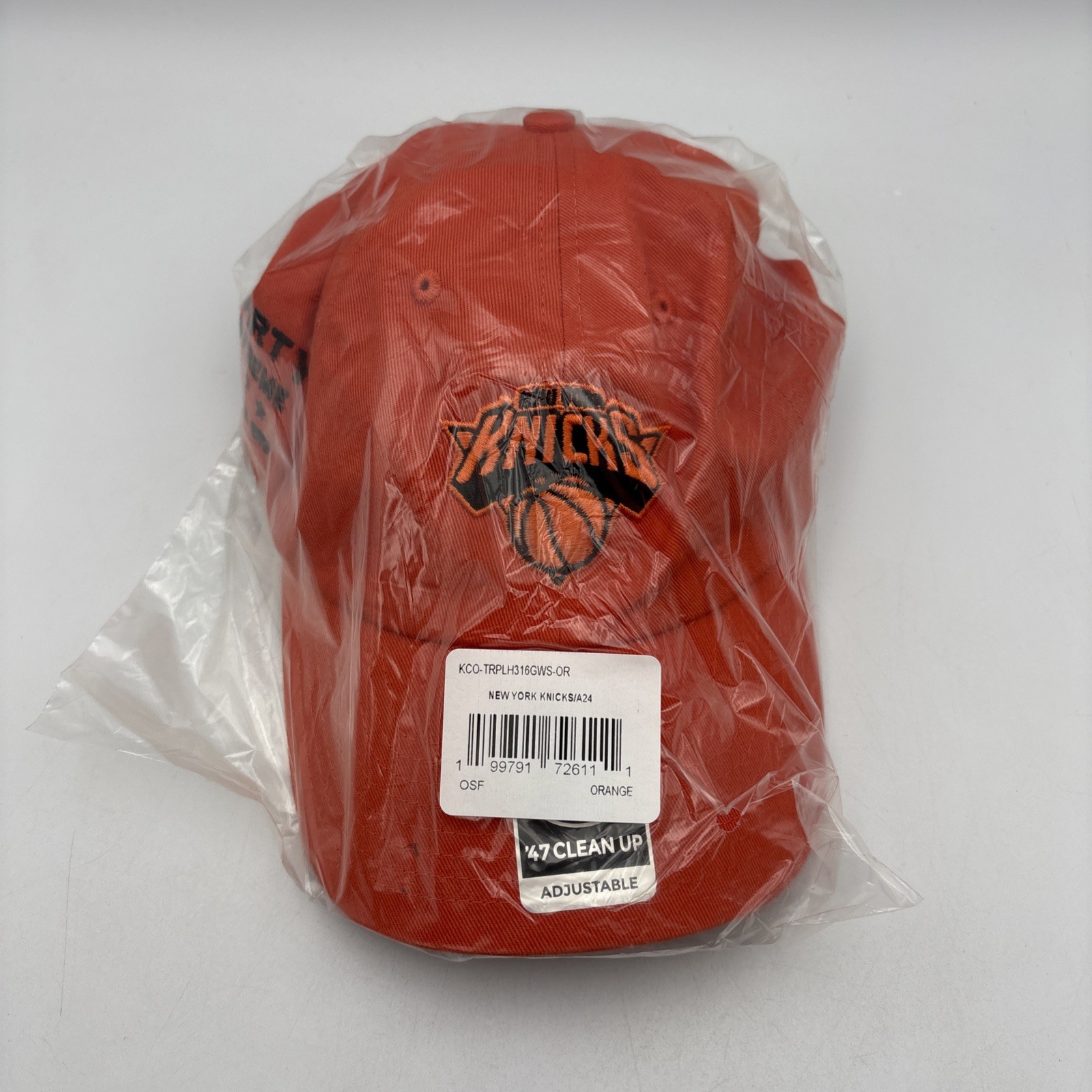 A24 Marty Supreme x ‘47 Embroidered Knicks NBA Orange Strap Cap Hat New IN HAND