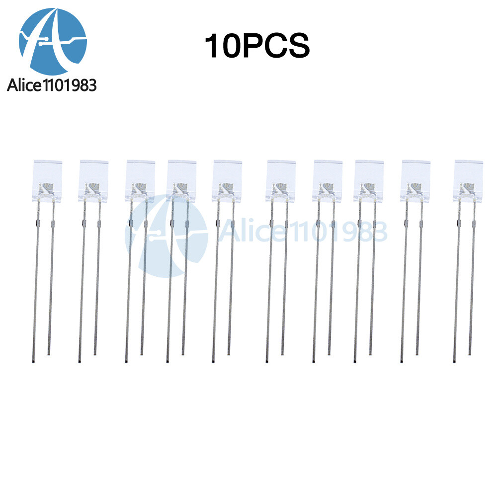10PCS 2*5*7mm Square White Light LED Light-emitting Diode