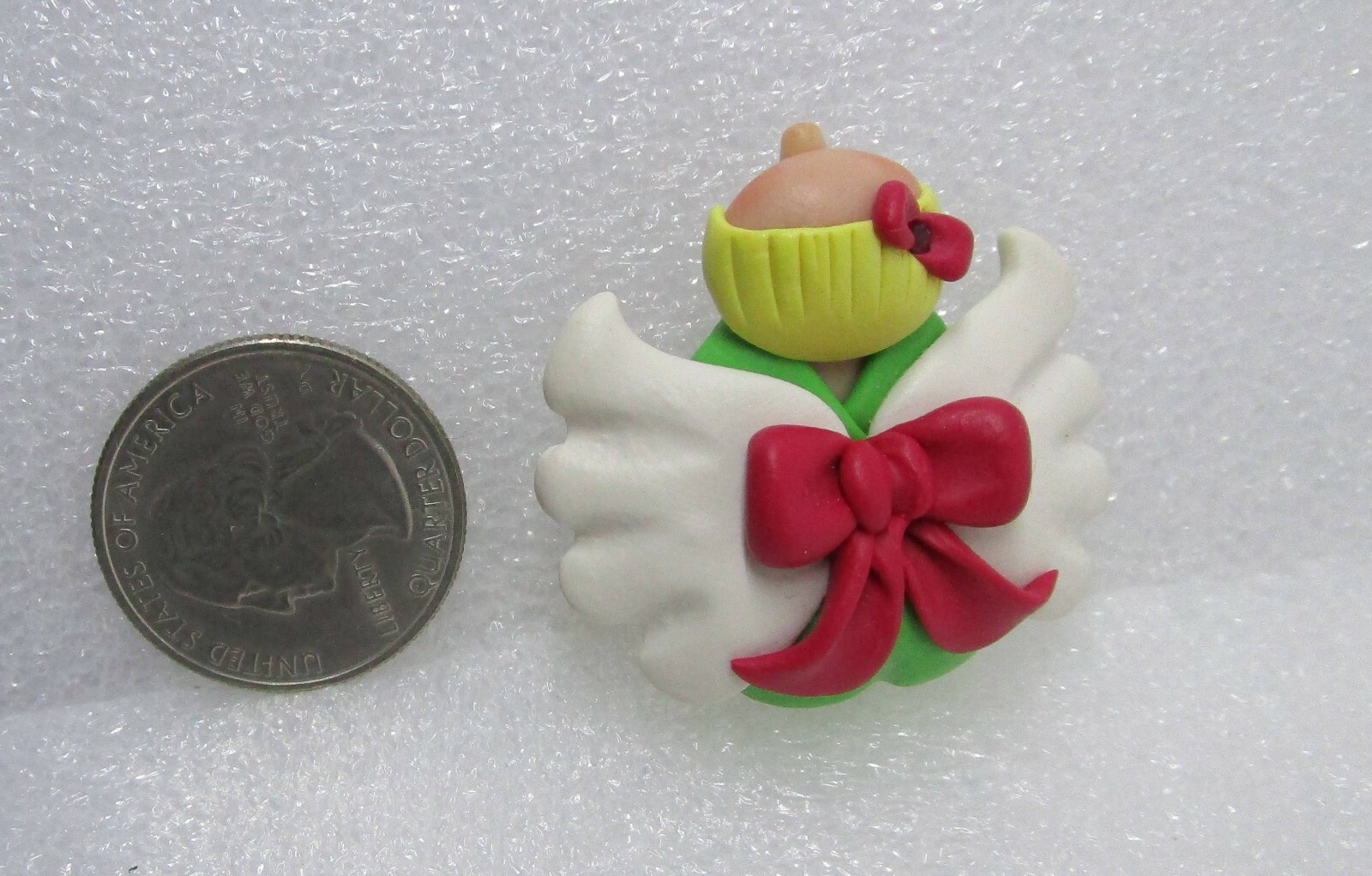 Gone Troppo Handcrafted Clay Christmas Angel Pin