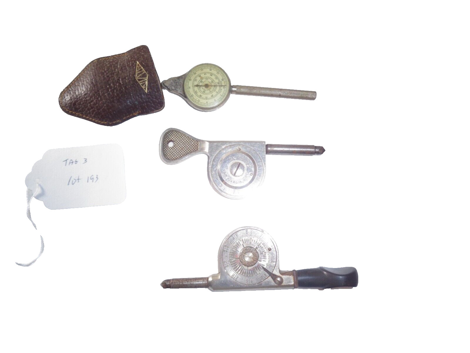 3 SPEED INDICATORS STARRETT AND ALVIN NAMES IN GOOD USED CONDITION MUSTS SEE 193