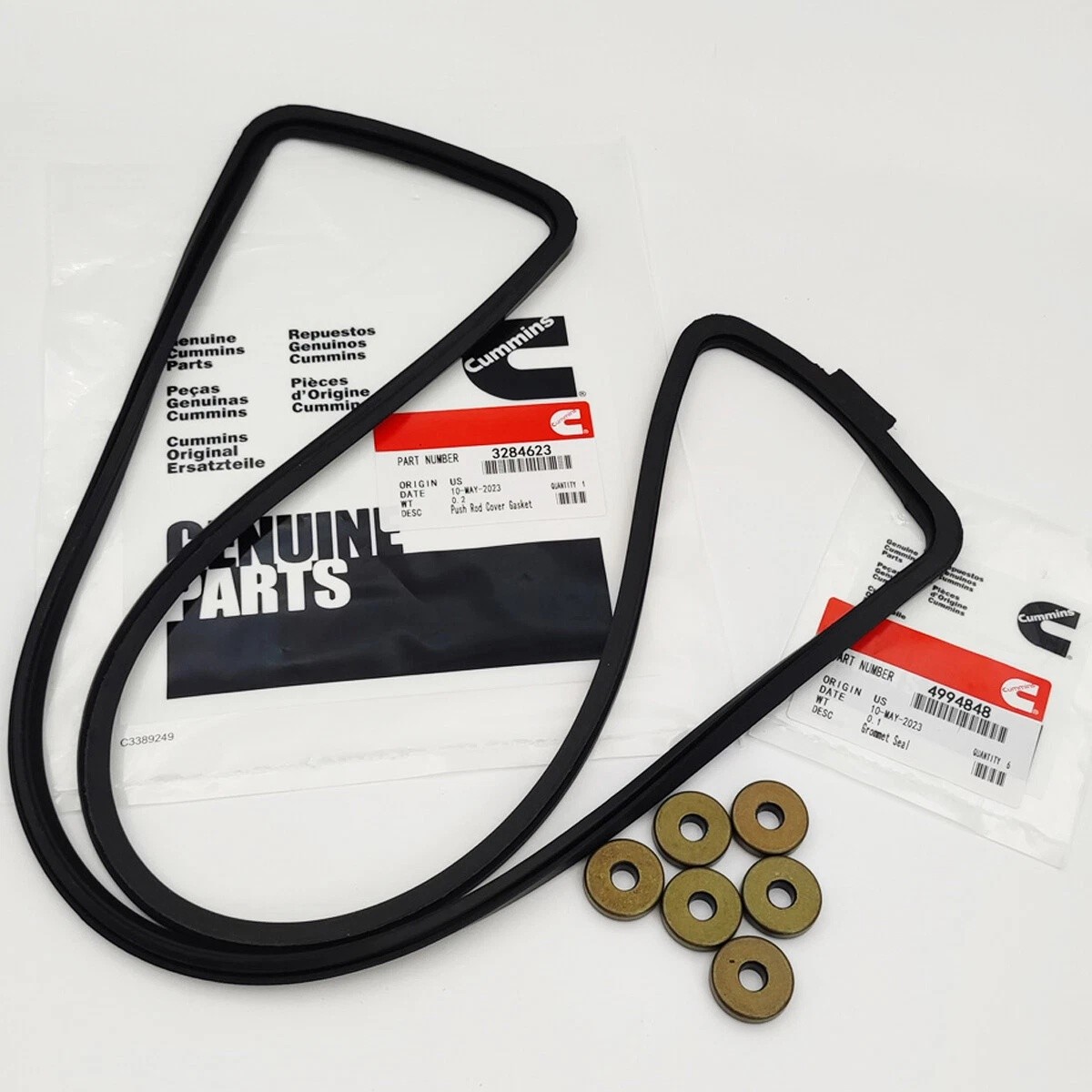 New Tappet Cover Gasket W/ Grommet Seals 3284623 for 89-02 Dodge Cummins 5.9 12V