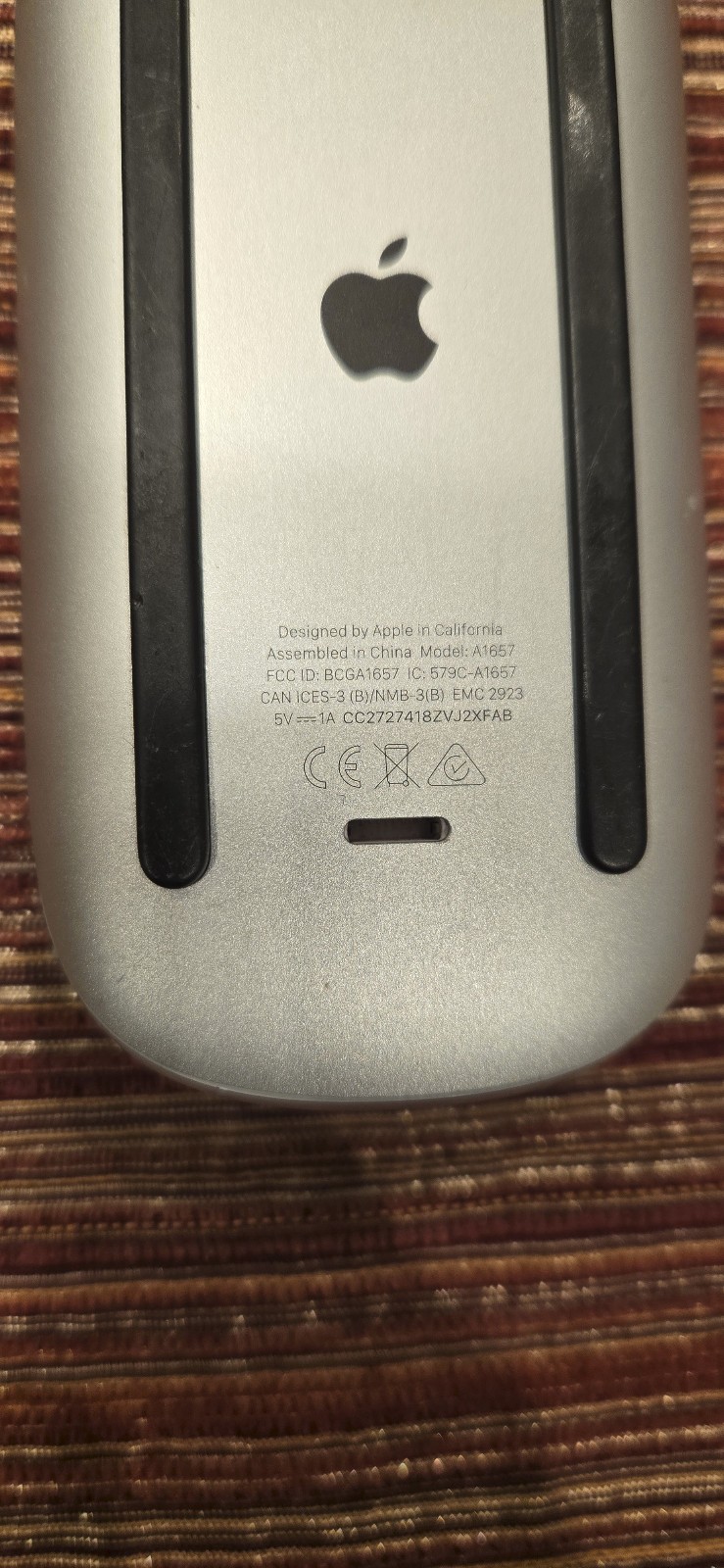 Apple Magic Mouse 2 Wireless Bluetooth Rechargeable Ergonomic White Silver A1657