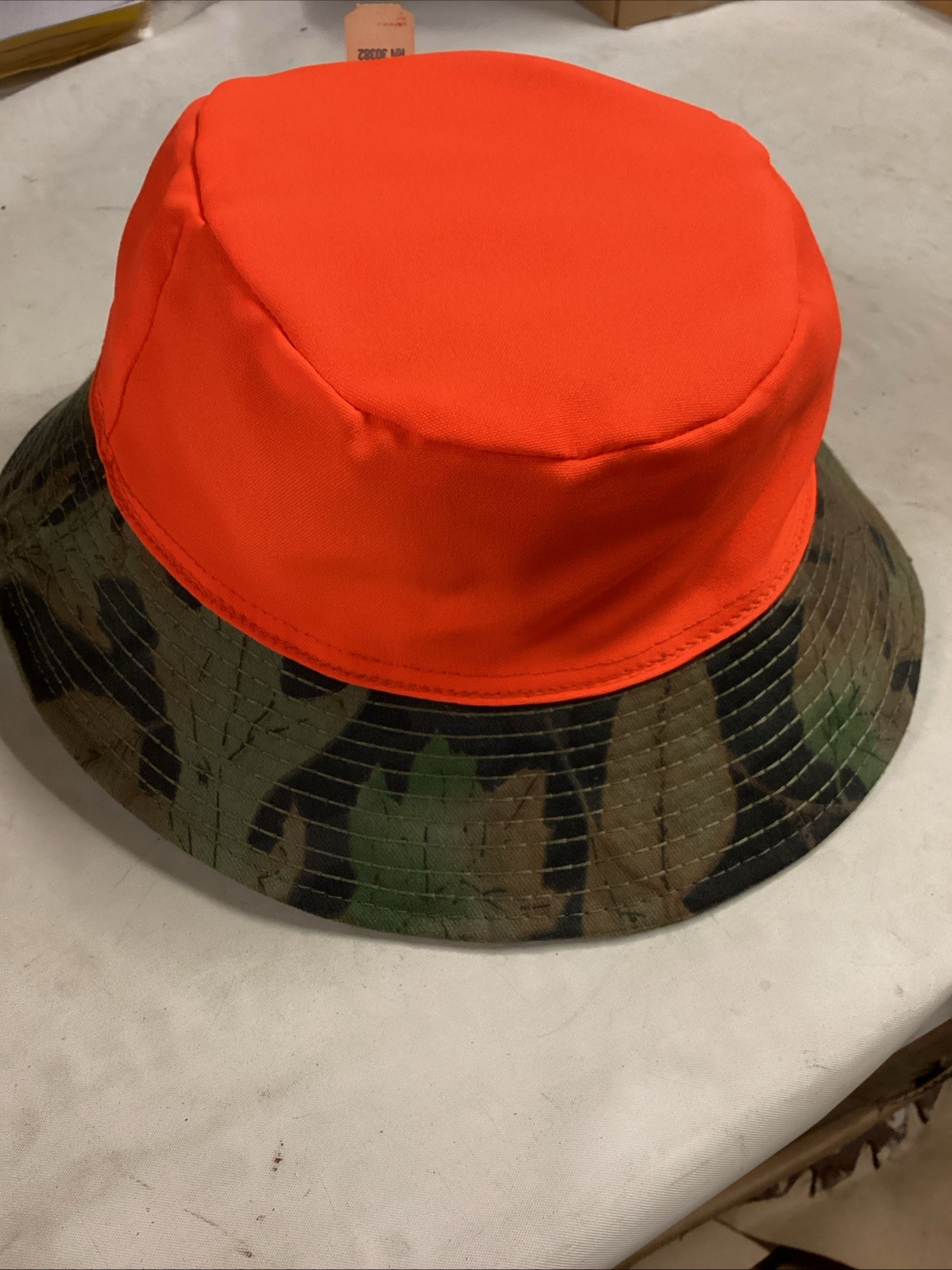 ' size Large hat camo reversible tru-leaf hunting orange