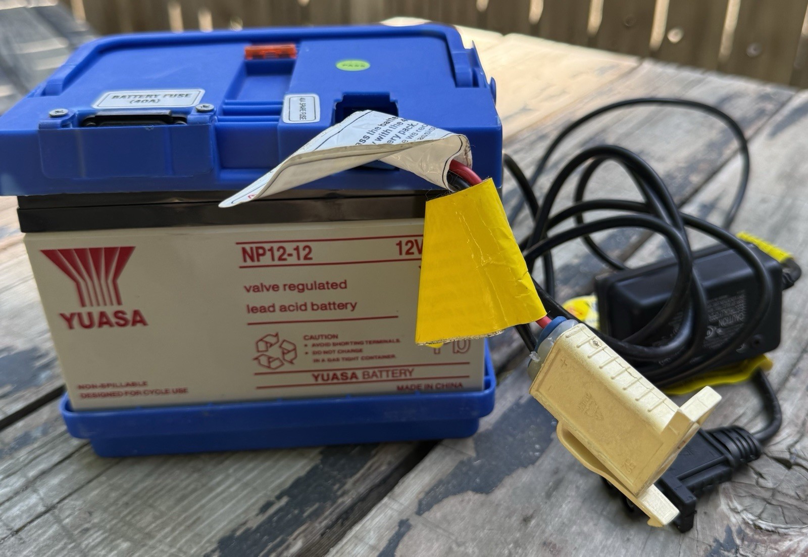 Yuasa 12 Volt 12Ah Battery Compatible with Action Wheels Mega Tredz & Charger