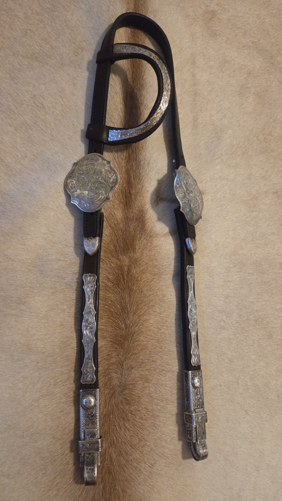 "MSI" VTG STERLING SILVER STATEMENT SHOW HEADSTALL EAR BIT CLIP BRIDLE