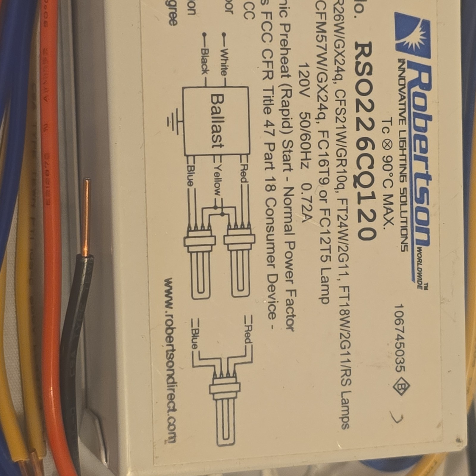 Robertson Cat. NO. RSO226CQ120 NEW No BOX