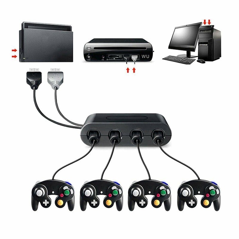 Nintendo GameCube Controller Adapter for Switch, Wii U, PC, or Mac - NEW/Sealed