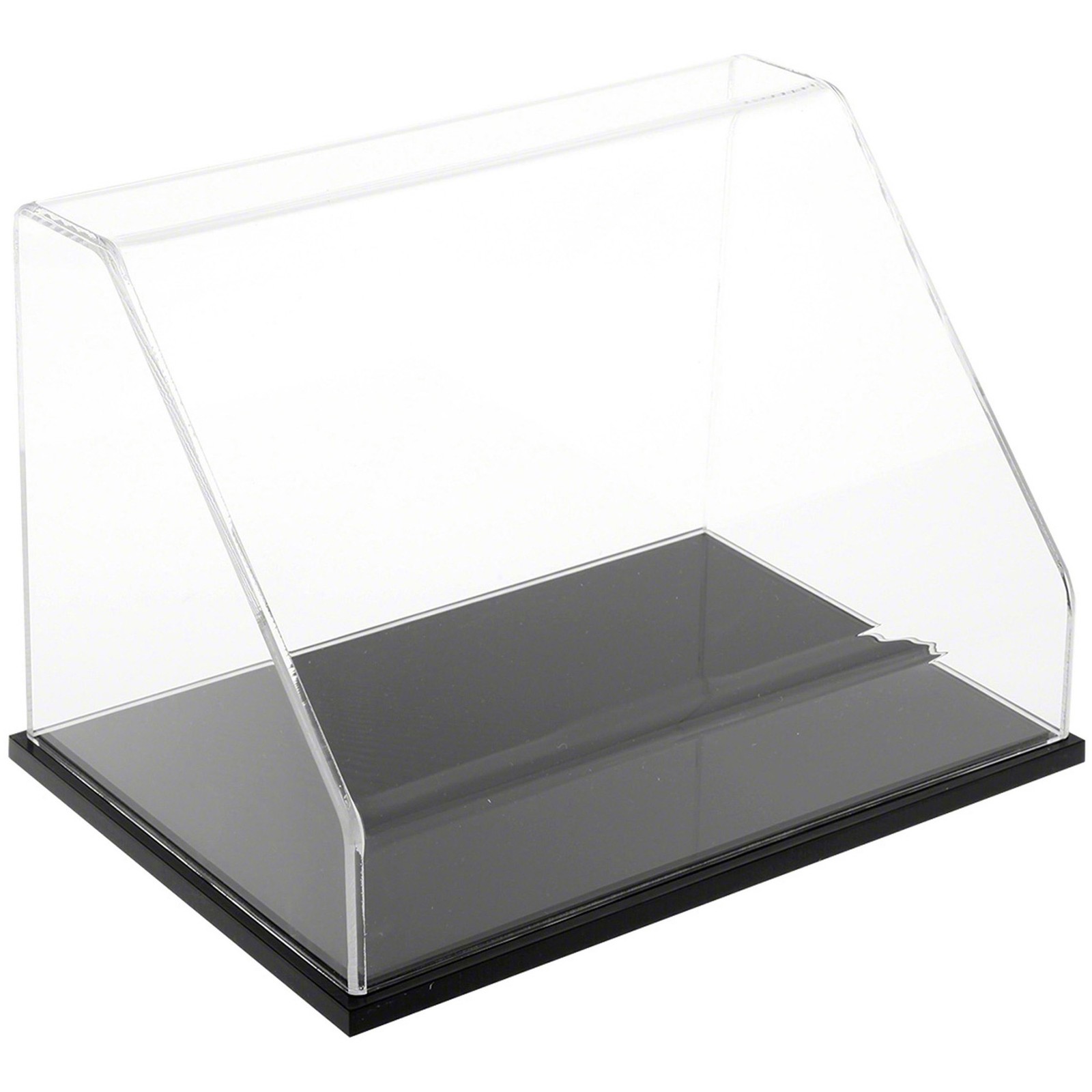 Plymor Clear Acrylic Slanted Front Case w/ Black Base, 12" W x 8" D x 8" H