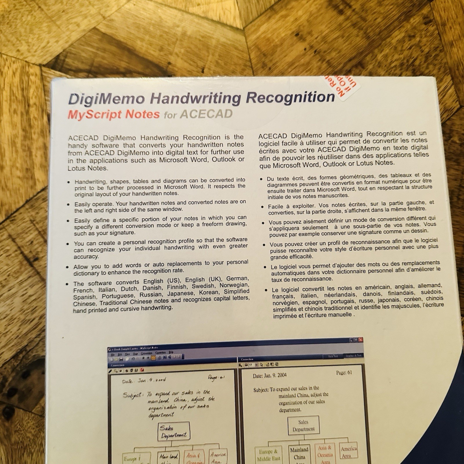 NEW ACECAD DigiMemo Handwriting Recognition MyScript Notes for ACECAD New!!