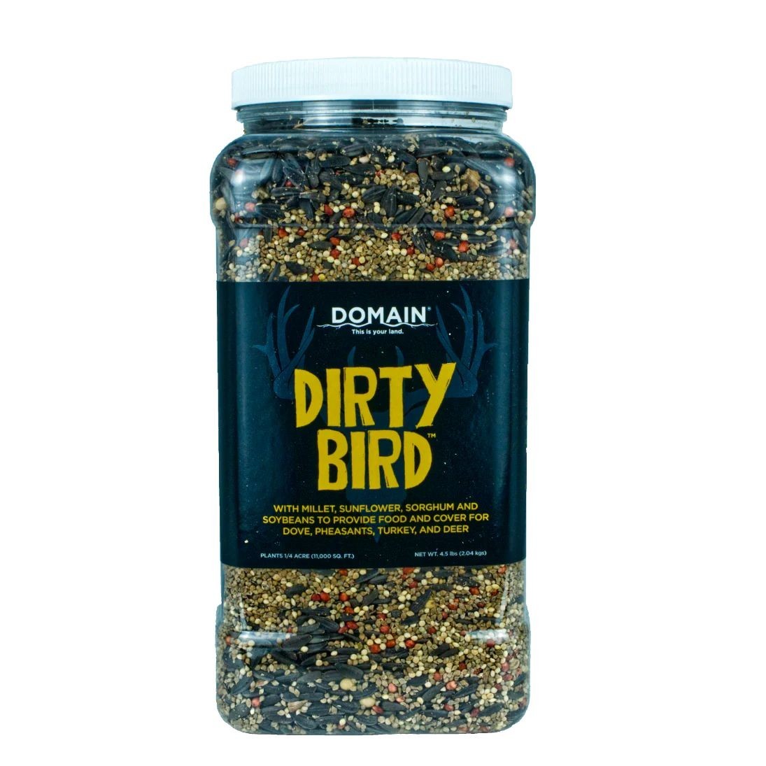 Domain Outdoor Dirty Bird Food Plot Habitat Seed 4.25 lb Jug/ 1/4 Acre #DBFP45