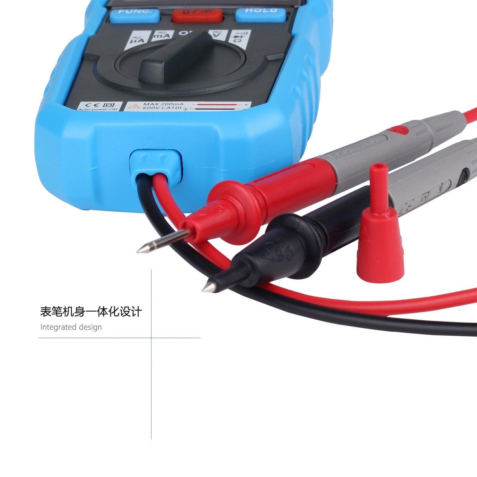 2 units Aidetek ADM04 auto range MINI pocket digital multimeter with Test Lead