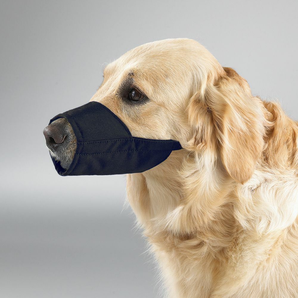 NO BITE BARK Premium Comfort LINED QUICK EASY FIT ADJUSTABLE DOG MUZZLE Training