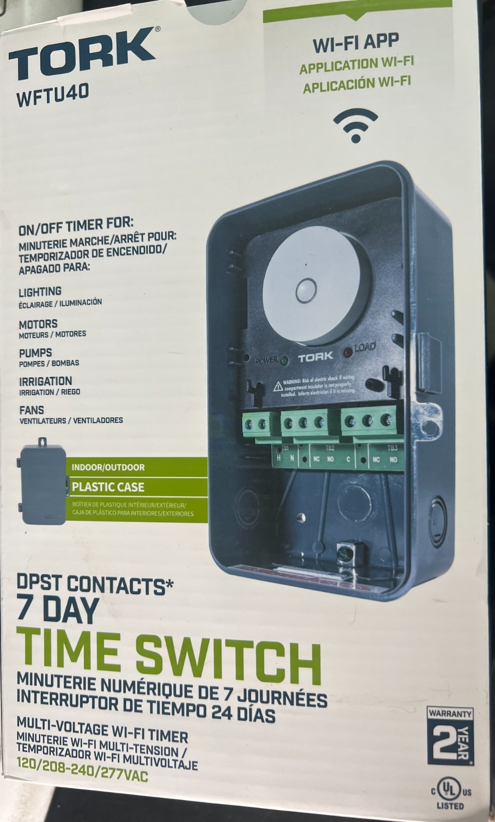 TORK WFTU40  Indoor Outdoor WI-FI Smart 7-Day Timer Switch 0101