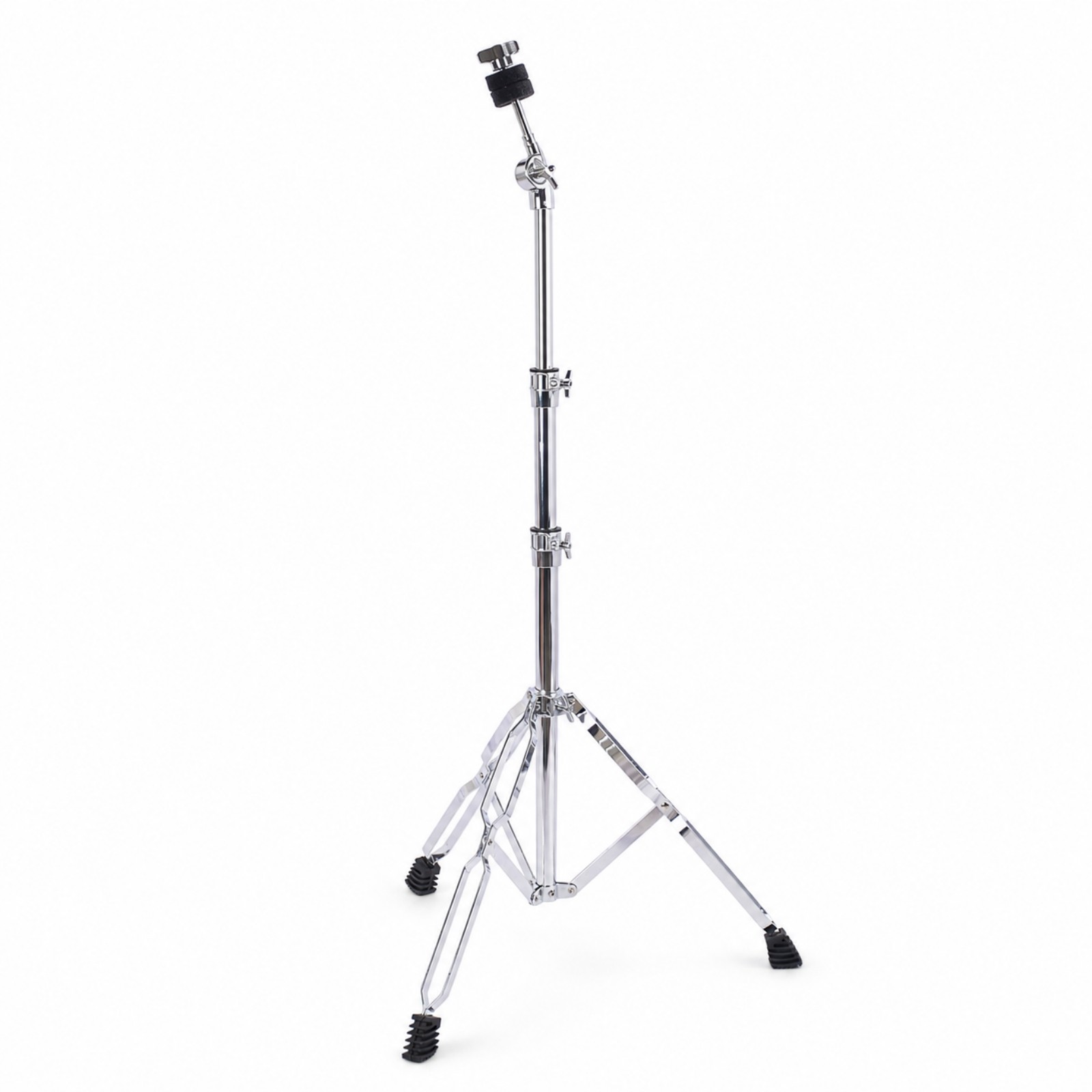 Straight Cymbal Stand Silver-Toned Cymbal Stand Non-Slip for Drum Practice