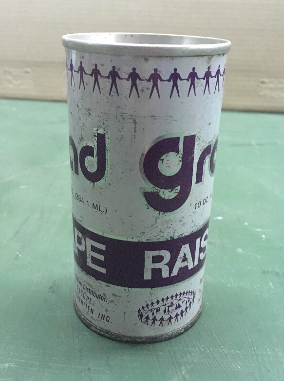 Grad Grape Raisin Empty 10oz Can Rare Vintage