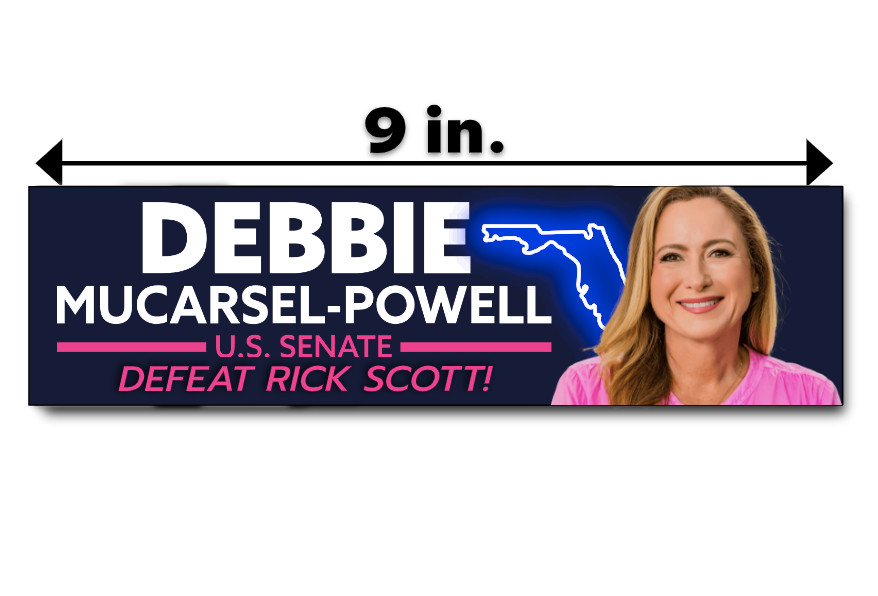 Debbie Mucarsel-Powell Senate 2024 Bumper Sticker Democrat Political Florida