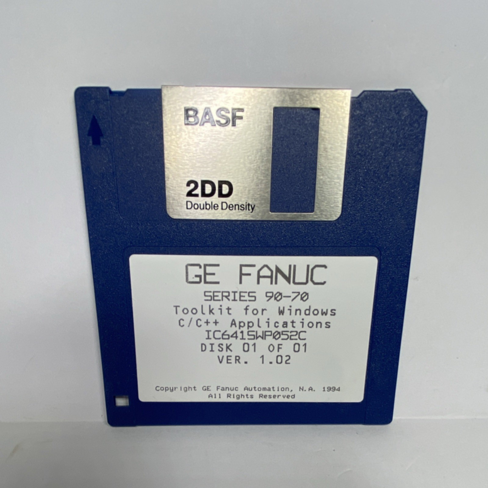 GE Fanuc Series 90-70 Toolkit for Windows C/C++ IC6415WP052C Disk w/ Serial