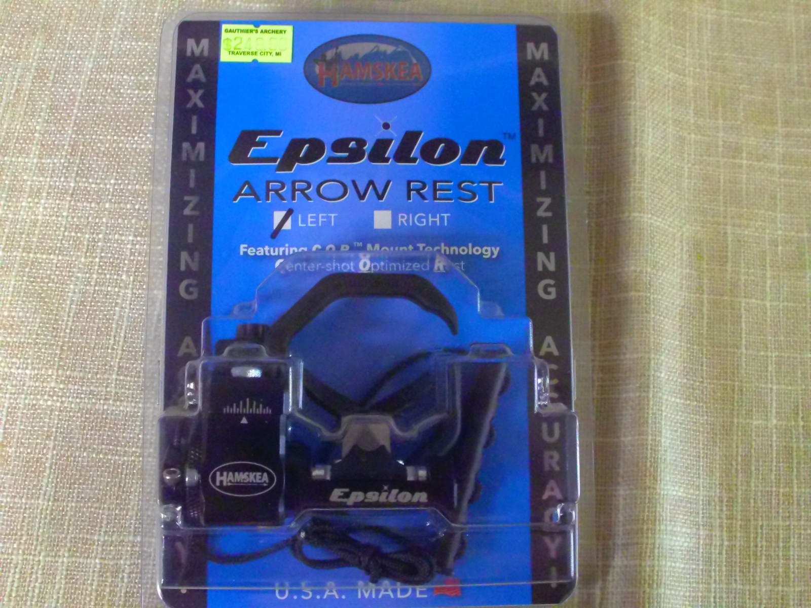 Hamskea Epsilon Arrow Rest - Black, Left Hand (213882)