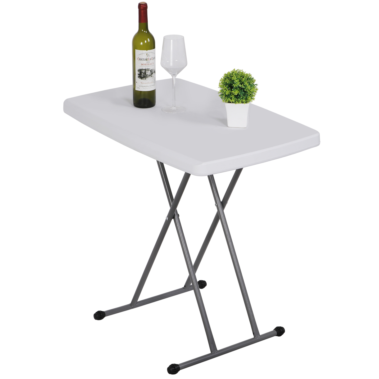 30" Fold in Card Table Portable Plastic Dining Card Table Foldable Laptop Desk