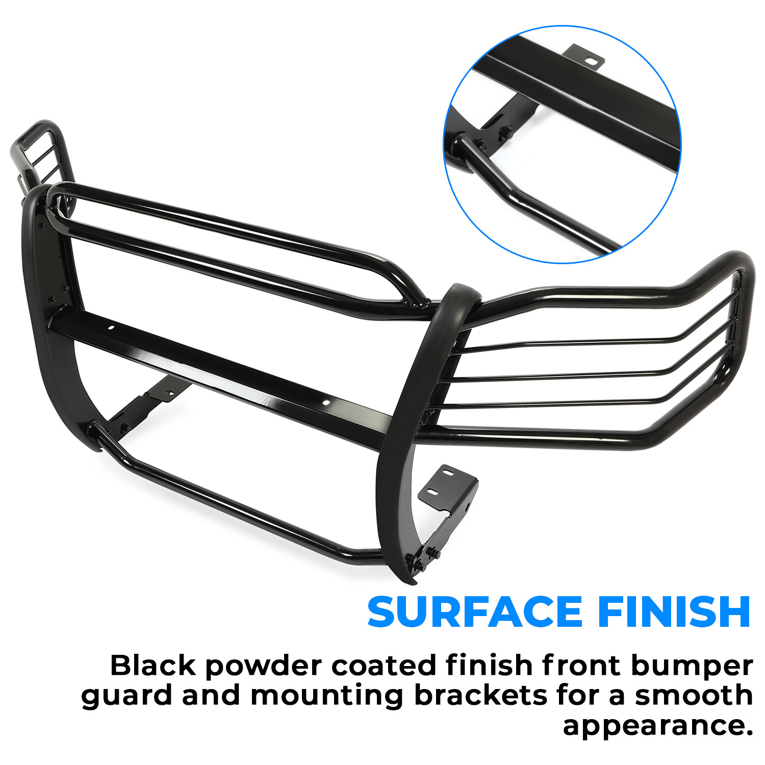 Fits 2003-2017 Ford Expedition Grill Guard Brush Front Bumper Bar Black Push