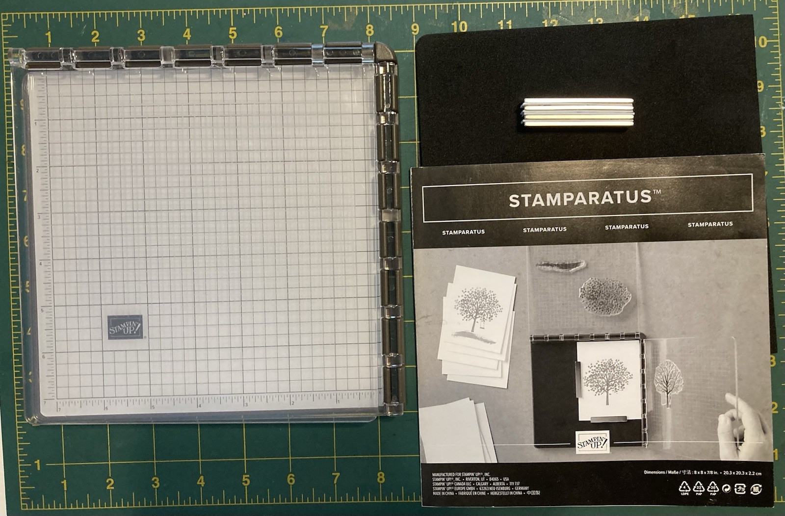 Stampin' Up! Retired STAMPARATUS Clear Rubber Stamp Positioning Tool