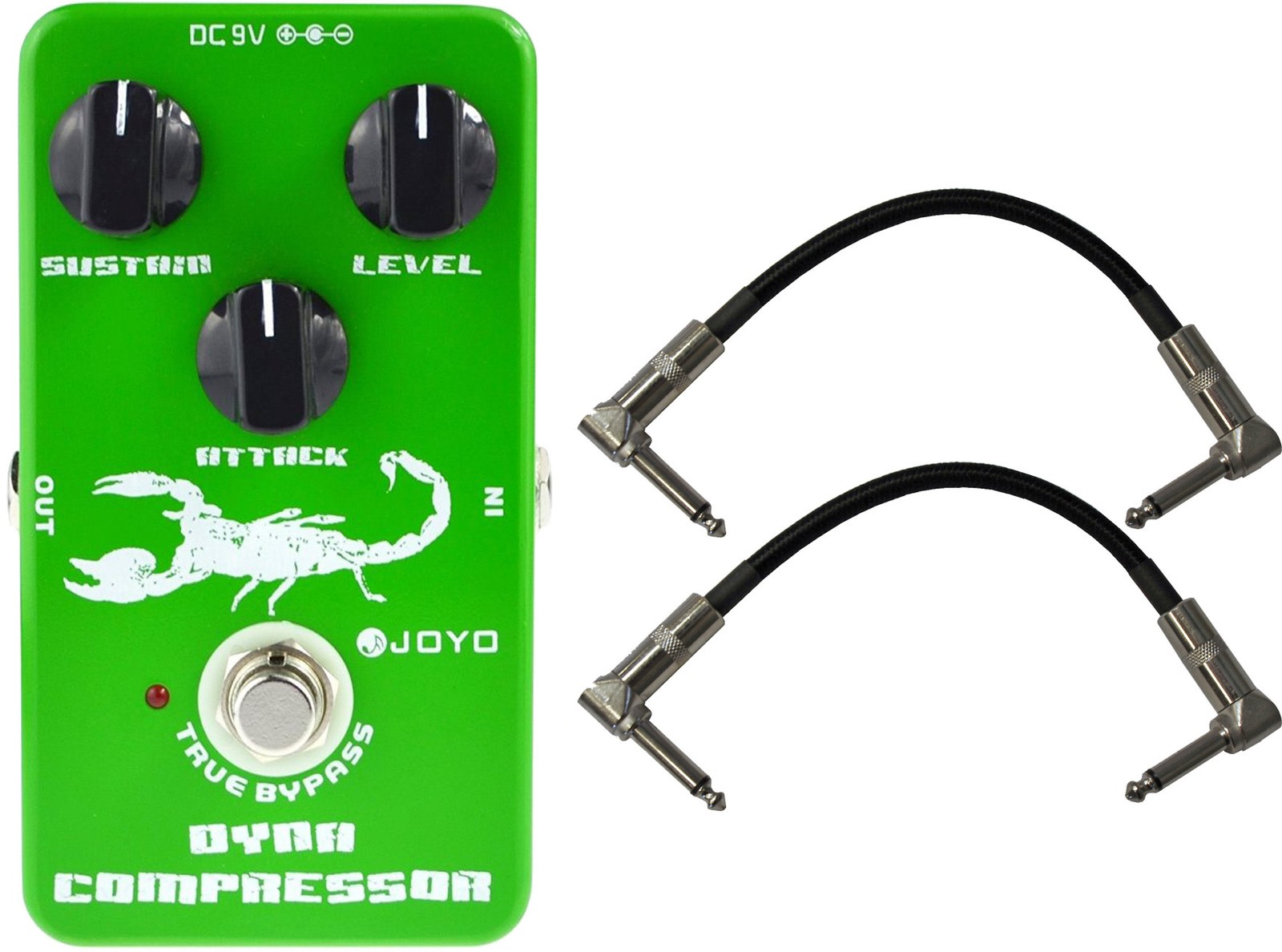 Joyo JF-10 Dynamic Compressor Pedal US Dealer w/ 2 Patch Cables