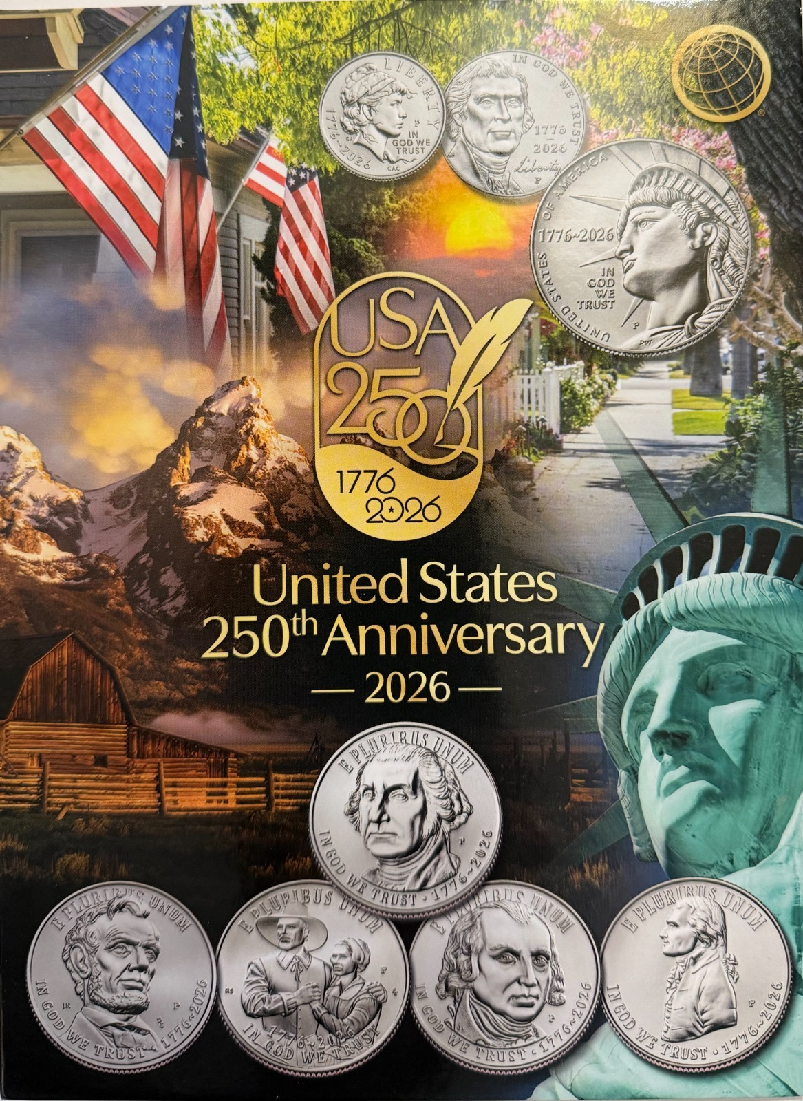 BU 2026 P SEMIQUINCENTENNIAL (12) COIN SET FROM US MINT IN WHITMAN COIN ALBUM