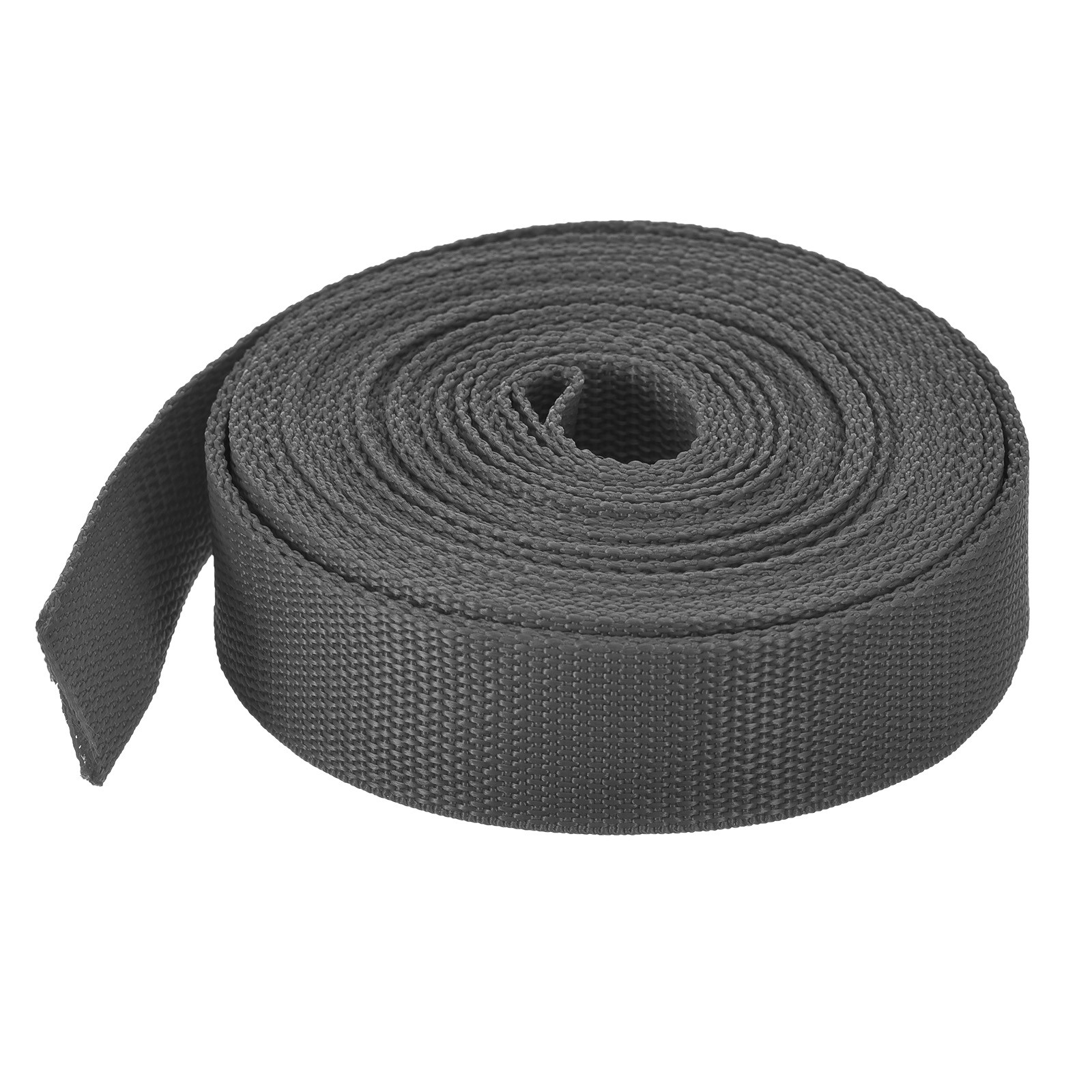 Lightweight Polypropylene Webbing Strap 3.8cm 10 Yard Dark Grey