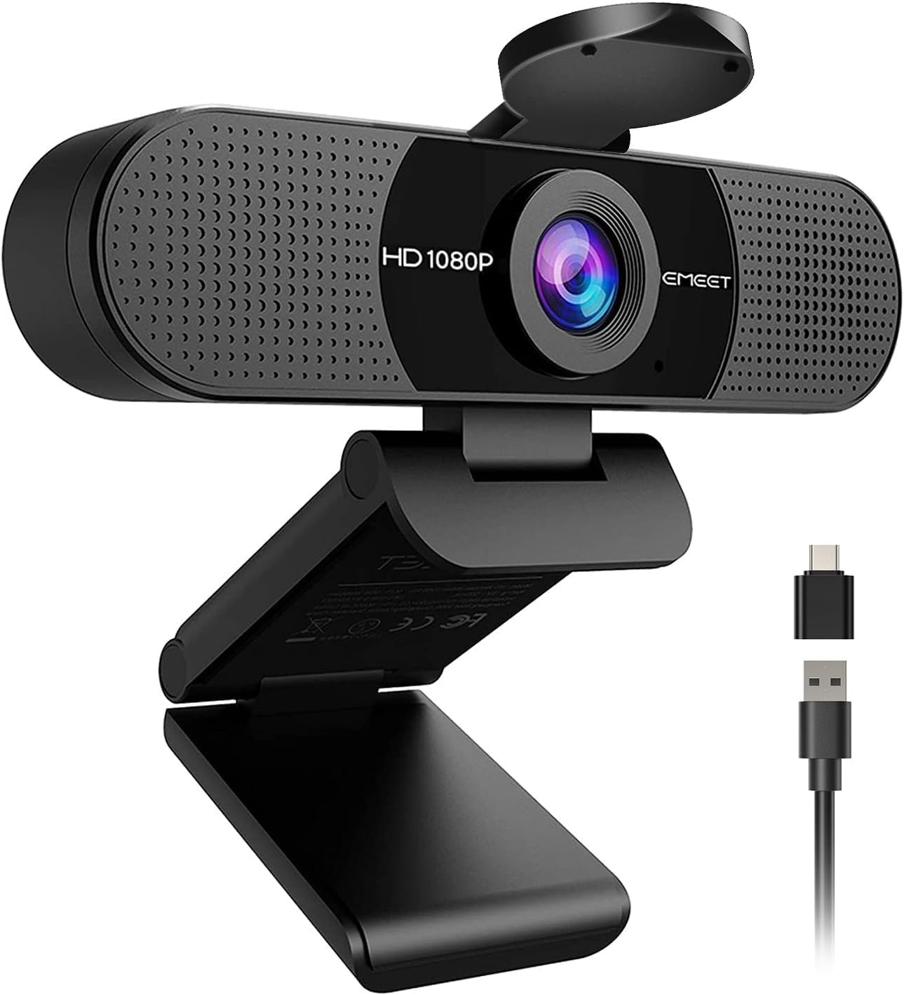 C960 1080P Webcam with Microphone, 2 Mics, 90° FOV, Computer Camera | USB Typ...