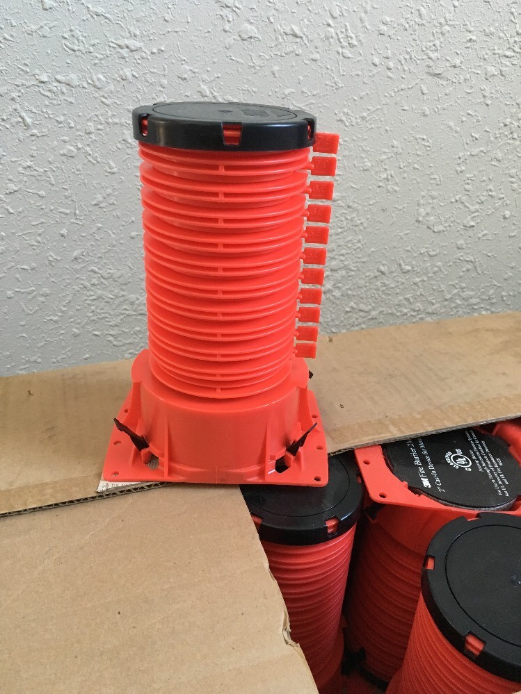 (12) 3M Fire Barrier 2MCID 2" ~CASE LOT OF 12 Cast In Device For Metal Pipes NOS