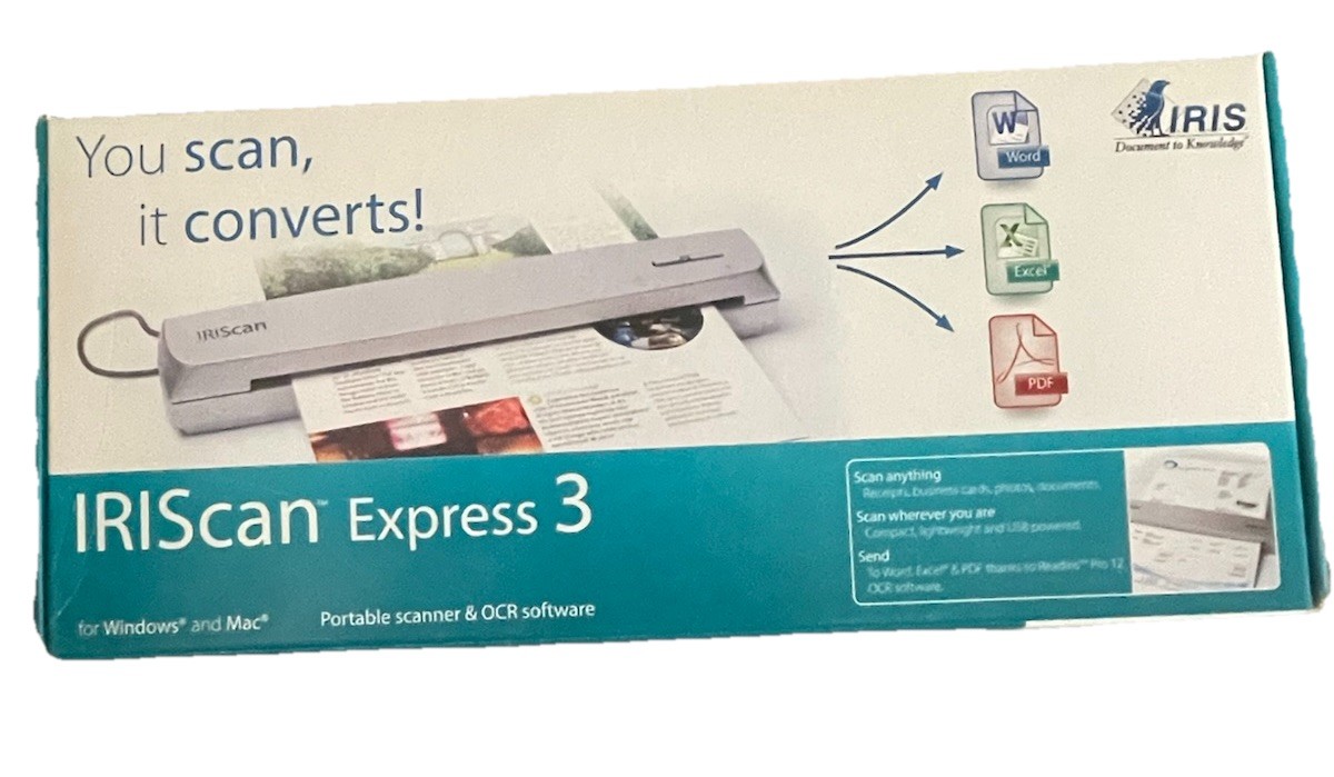 IRIScan Express 3 Portable Document Scanner & OCR Software