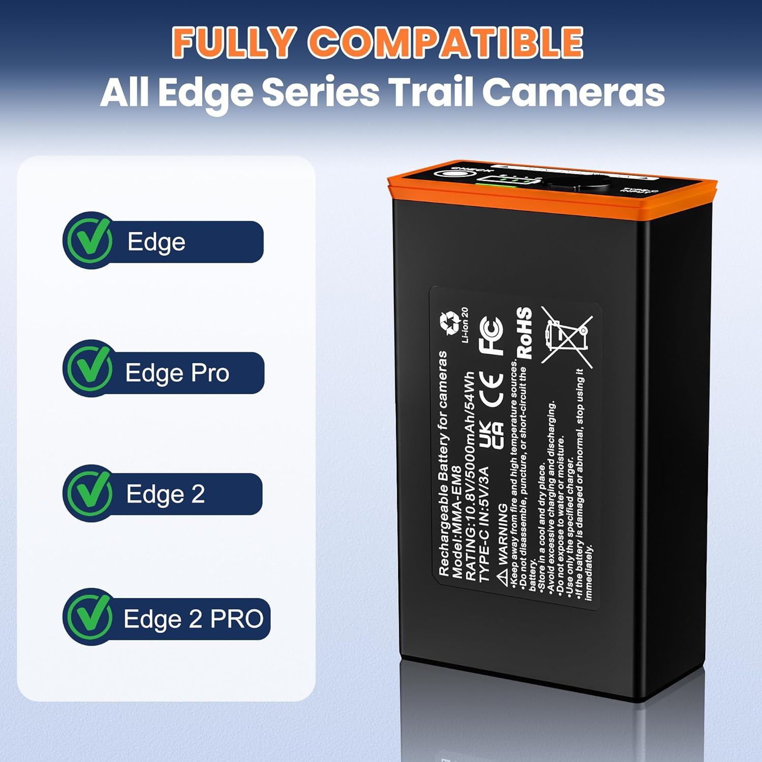 4-Pack 5000Mah Replacement Battery for Moultrie Cellular Trail Cameras - Compati