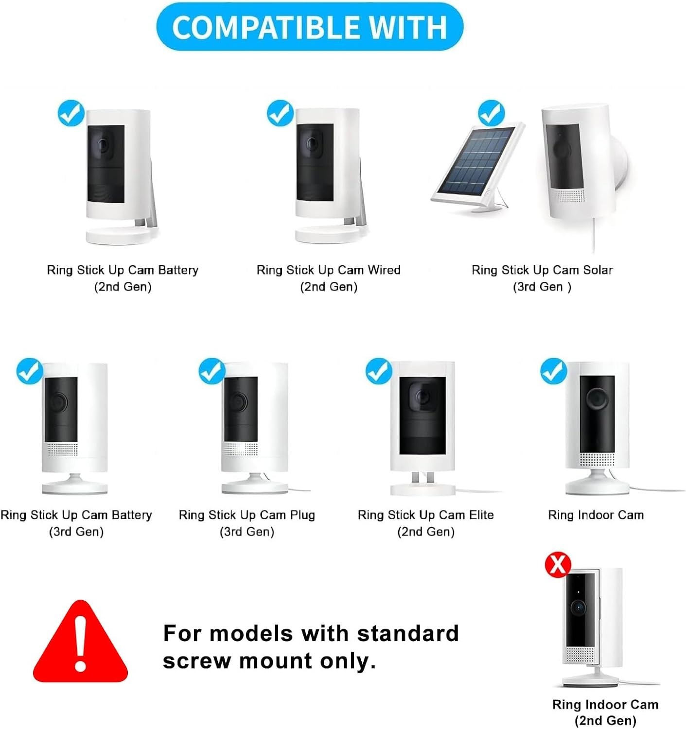 Universal Security Camera Mount Holder with 360° Rotation - Easy Installation