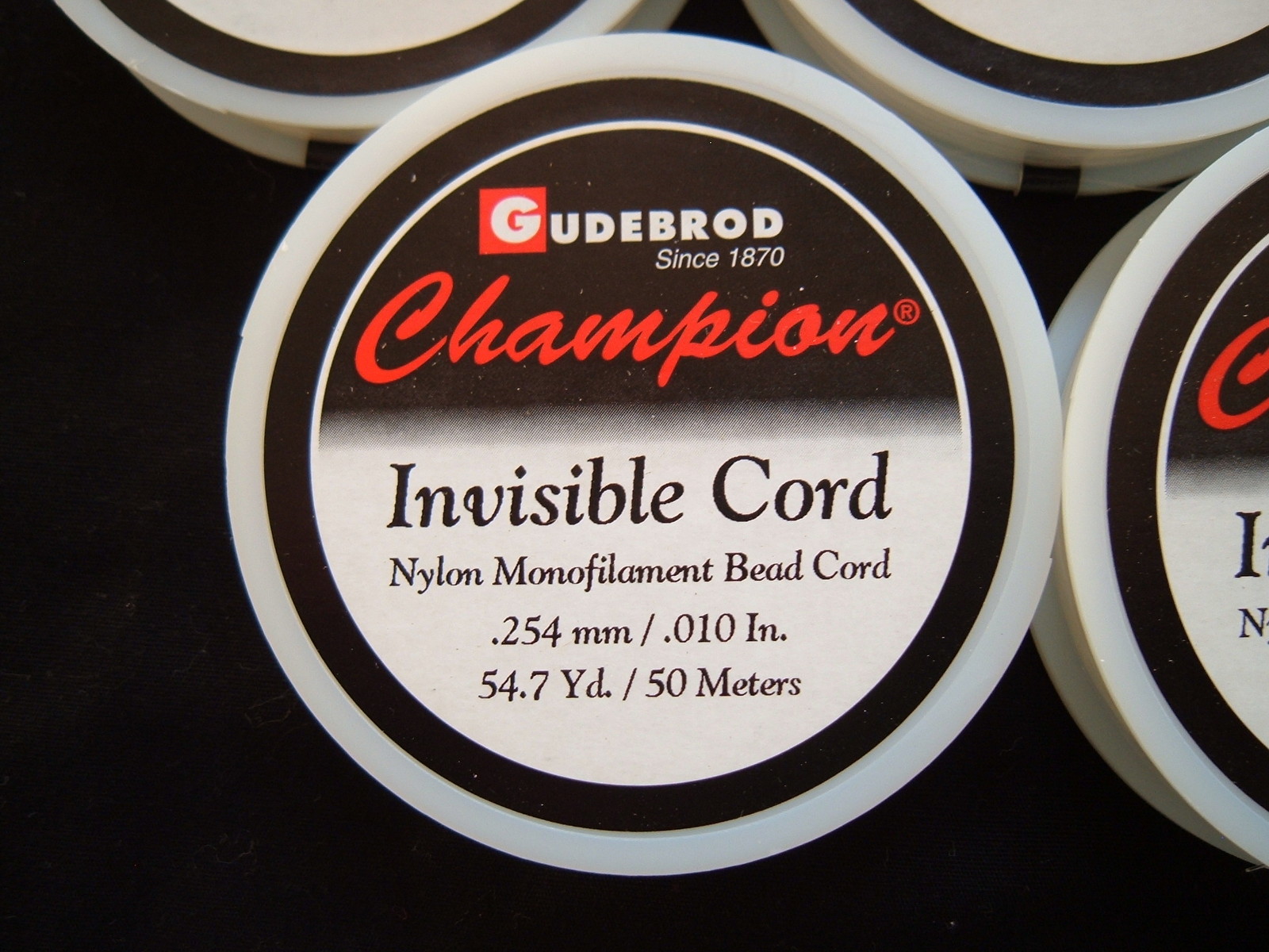 547 Yards Invisible Bead Cord Thread - 10 Spools Gudebrod Champion Beading Cord