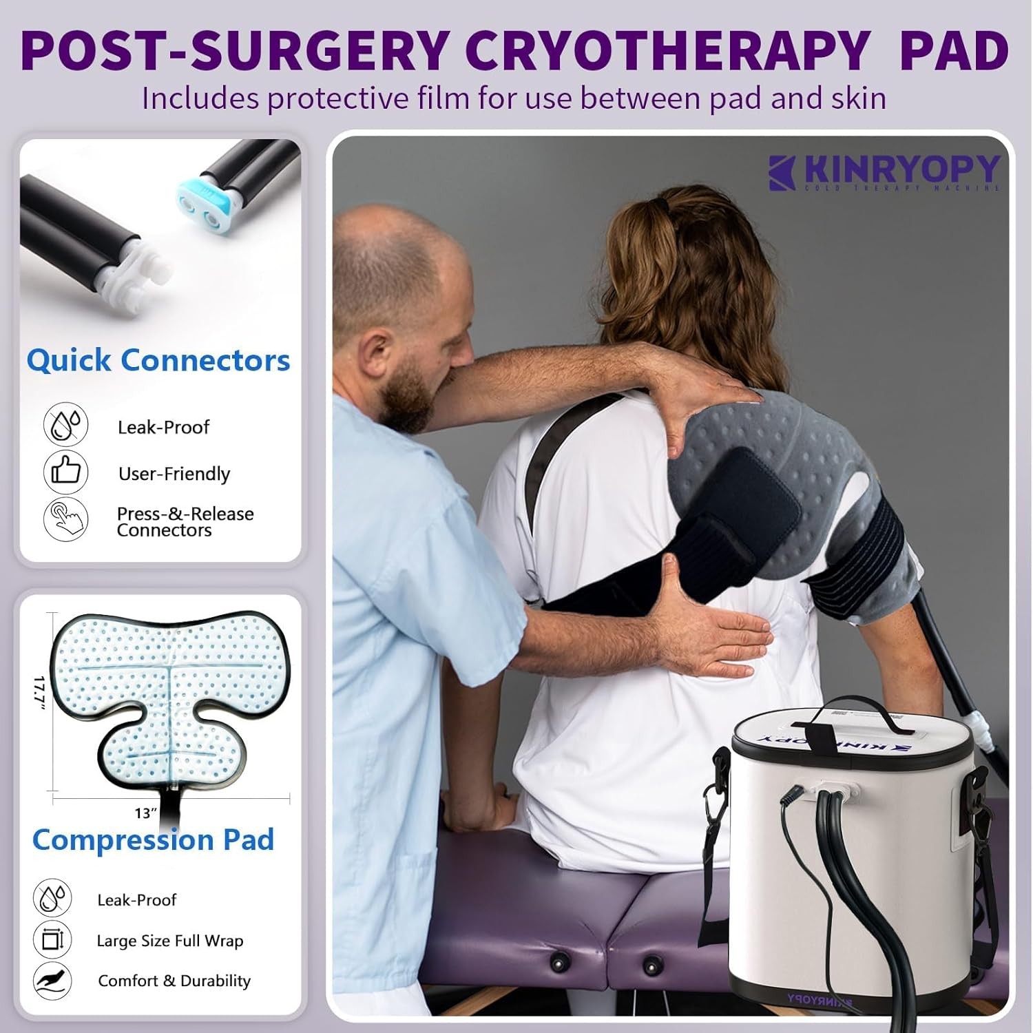 Cold Therapy Machine for Shoulder with Programmable Timer, Portable Ice Machine