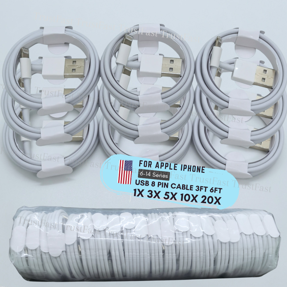 6FT/3Ft Cord Fast Charger For iPhone 14 13 12 11 8 7 6 SE USB Charging Cable LOT