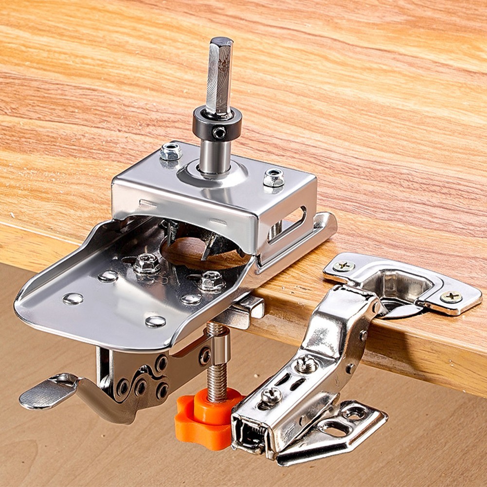 Efficient Hole Drilling with 35mm Concealed Hinge Drilling Guide Locator