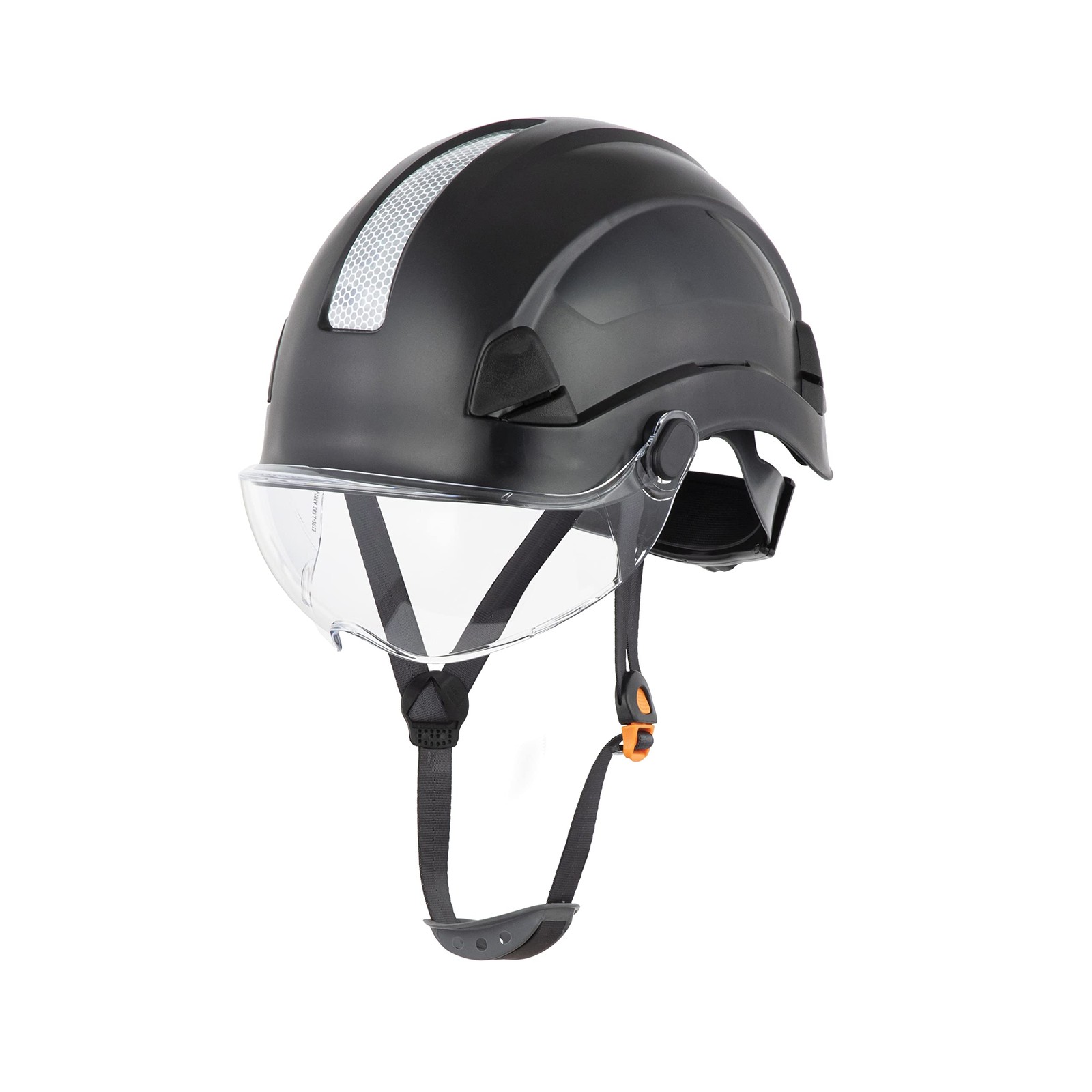 H1 Safety Helmet Hard Hat with Visor ANSI Z89.1 (Class (Non-Vented) w/Visor, ...