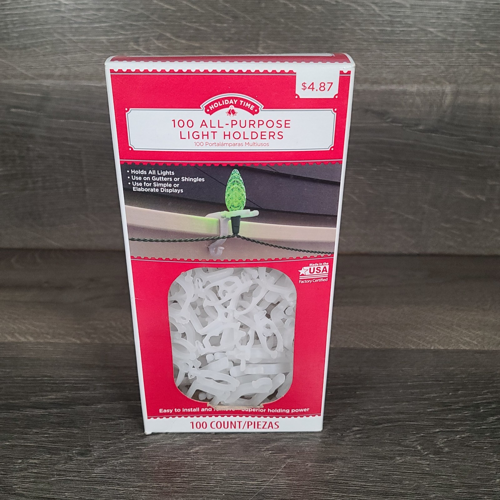 Holiday Time All purpose 100 Christmas Light Holders