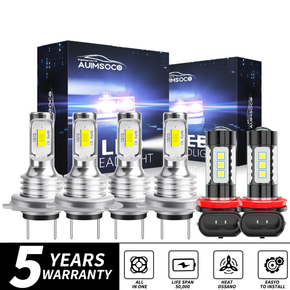 For BMW 320i 2013-2017 - 6x LED Headlights Bulbs Kit High Low Beam + Fog Lights