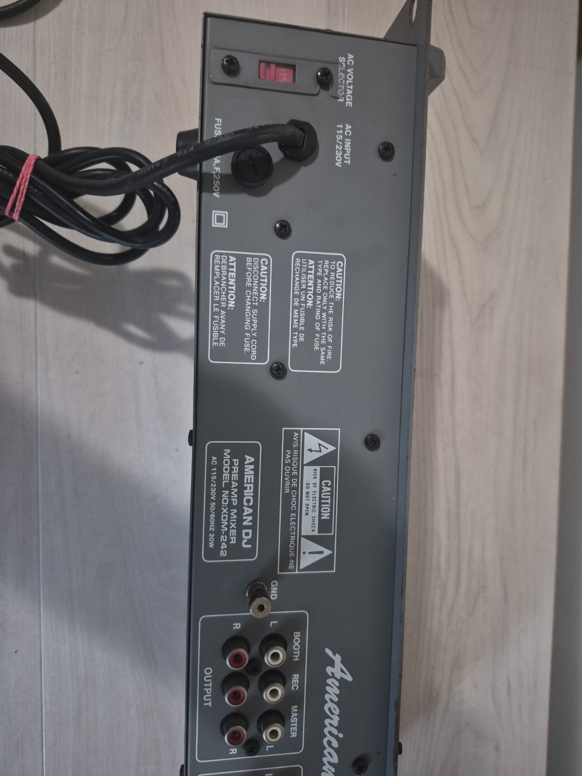 American DJ Audio XDM-242 Missing Knobs SEE PICS