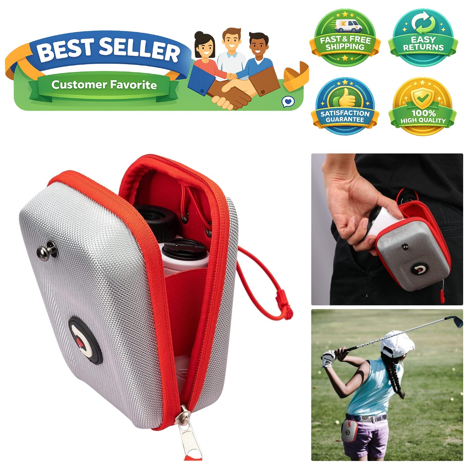 Shockproof and Moisture-Proof Golf Rangefinder Hard Case – Perfect for Players