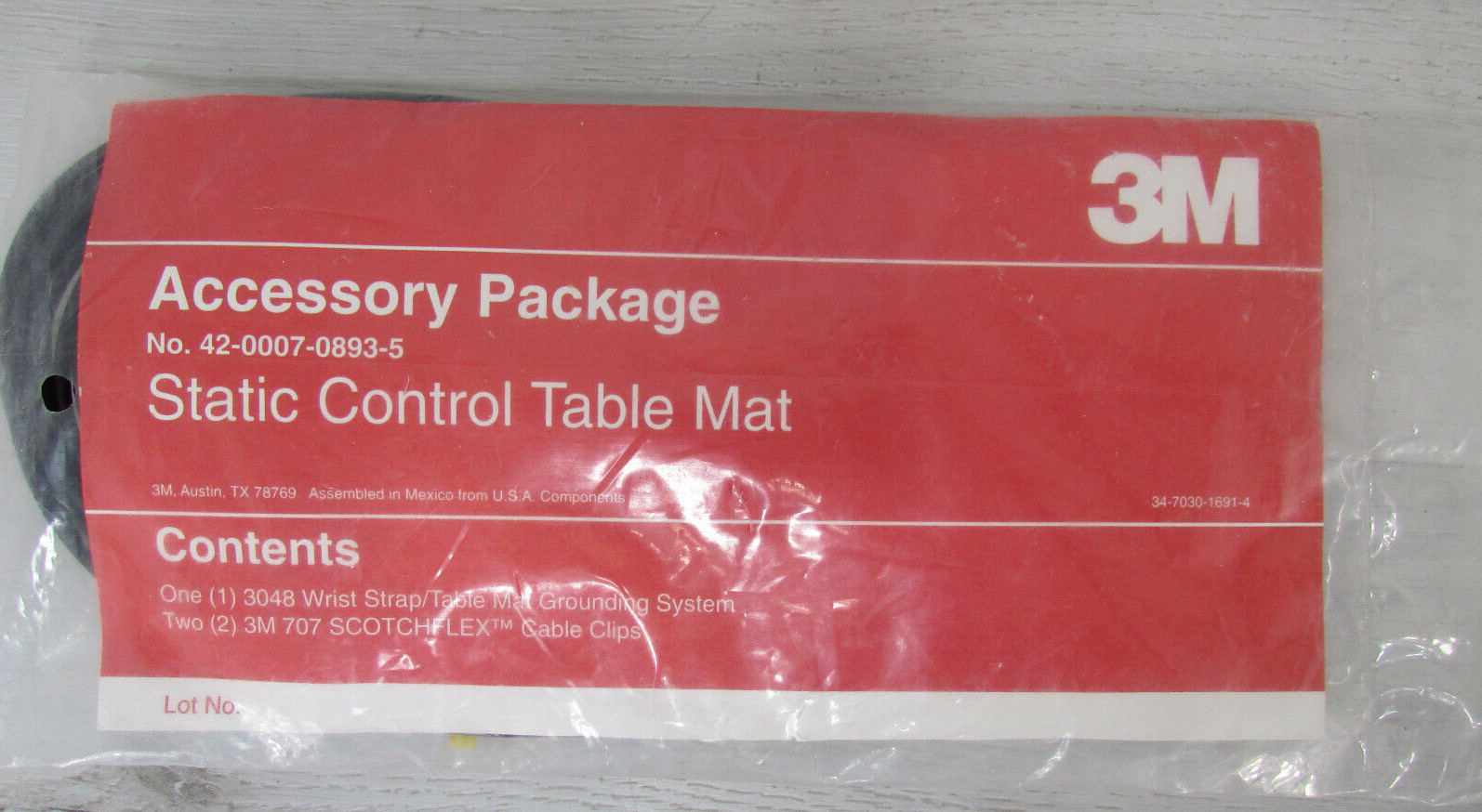 3M 3048 Wrist Strap/Table Mat Static Grounding System -Cord & Clips