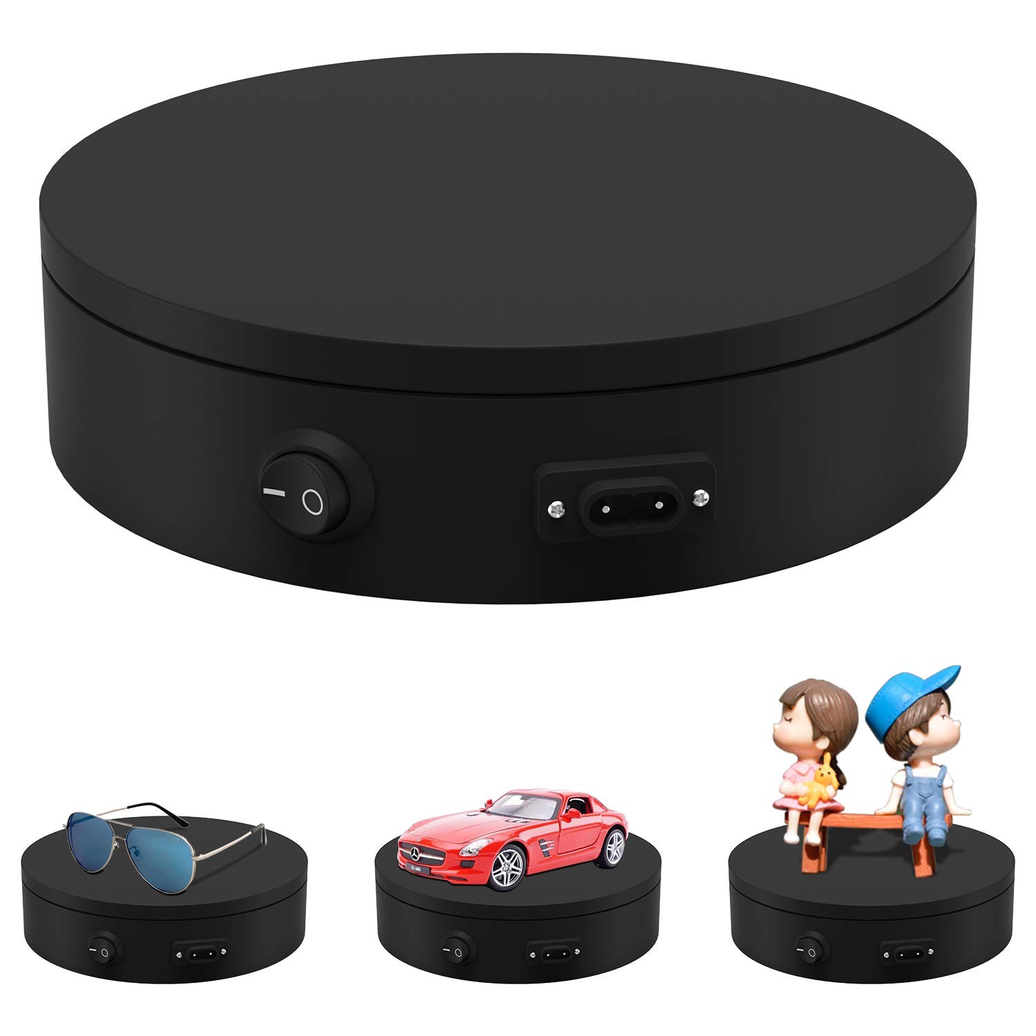 Motorized Photography Turntable, Automatic Revolving Platform Perfect for 360...